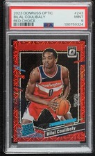 2023 Donruss Optic Rated Rookie Choice Red Prizm 3/88 Bilal Coulibaly PSA 9 13p4