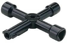 4 Way Metal Utility Service Key Radiator Bleed Gas Electric Meter Box Plumbing