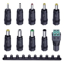 ANLINK 10PCS DC Power Adapter Connector kit with 5.5 x 2.1mm Female Black
