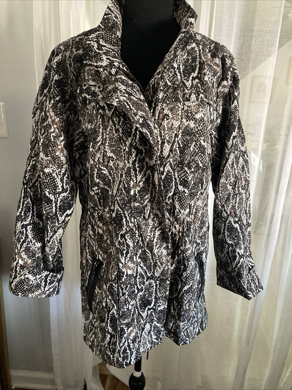 Soft Surroundings Python Snakeskin Print Viper Tr… - image 1