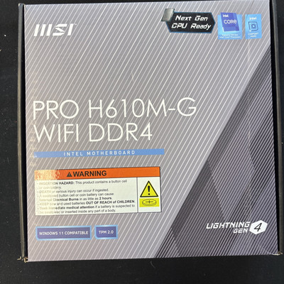 MSI PRO H610M-G WIFI DDR4 ProSeries LGA 1700 DDR4 M.2 mATX Motherboard
