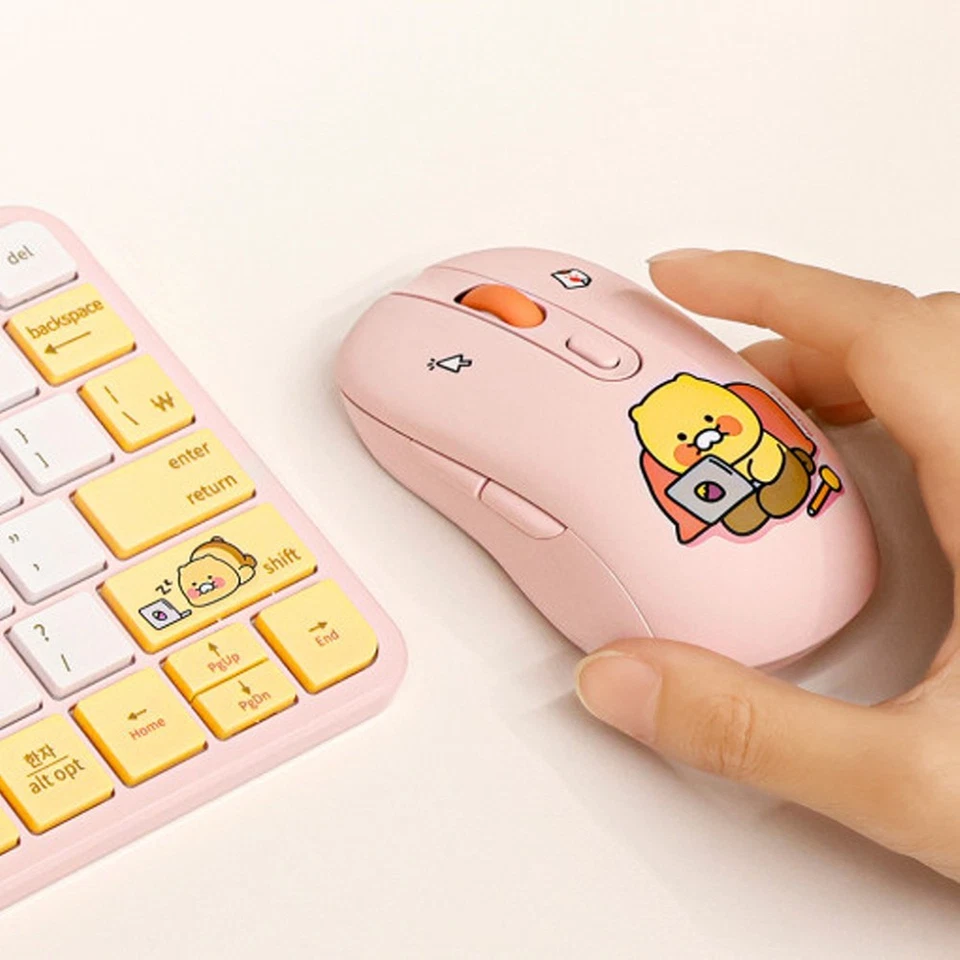 Kakao Friends CHOONSIK Wireless Mouse Noiseless Portable Lightweight - PINK - Image 3 of 4
