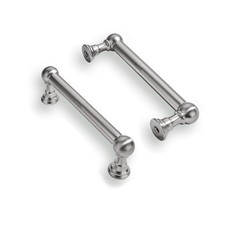 2 Pack Heavy Duty Solid Cabinet Pulls - Elegant Brushed Satin Nickel Handle f...
