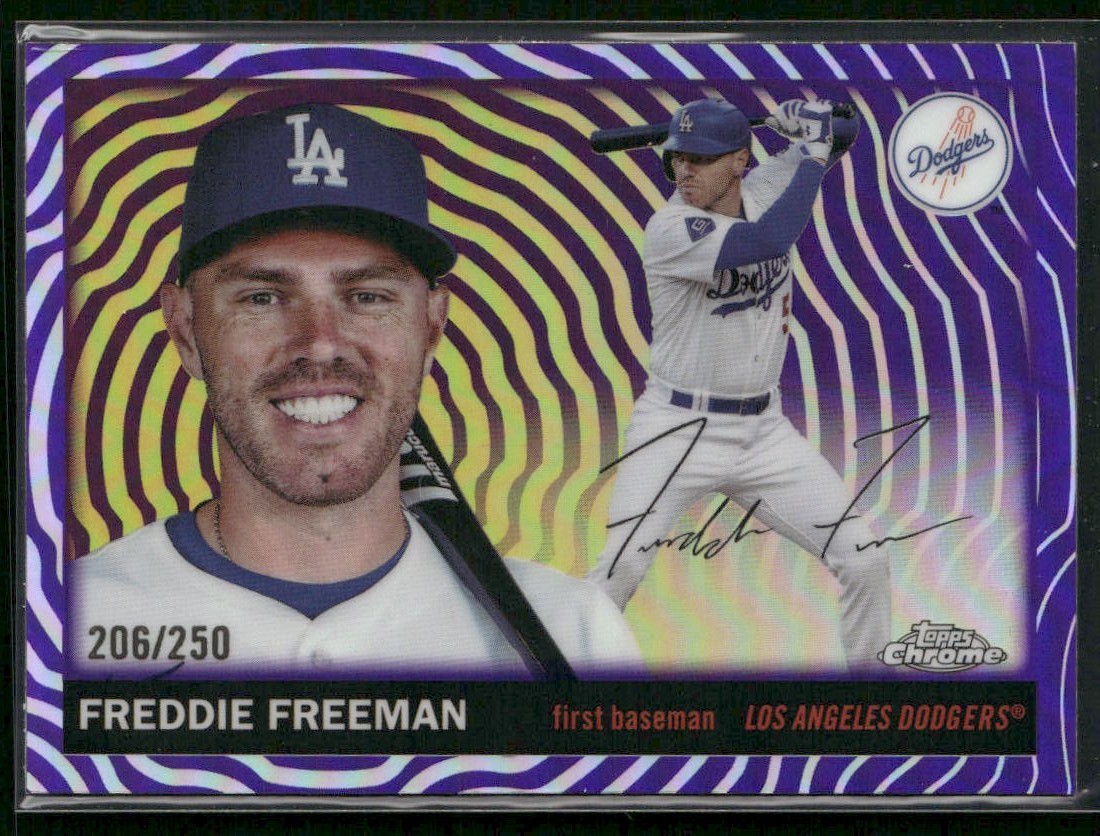 2025 Topps Chrome Platinum Freddie Freeman Purple Vibrations /250