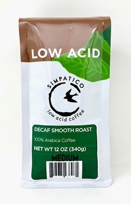 Simpatico Low Acid Decaf: Medium Smooth Roast - Whole Bean