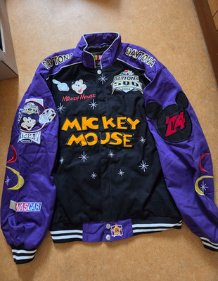 Vintage Jeff Hamilton 2004 Mickey Mouse Daytona 500 Nascar Jacket XL JH Design