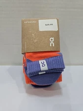 On Cloud Kids 4 Pack Crew Socks Size Small 9.5-12.5 Blueberry/Flames New