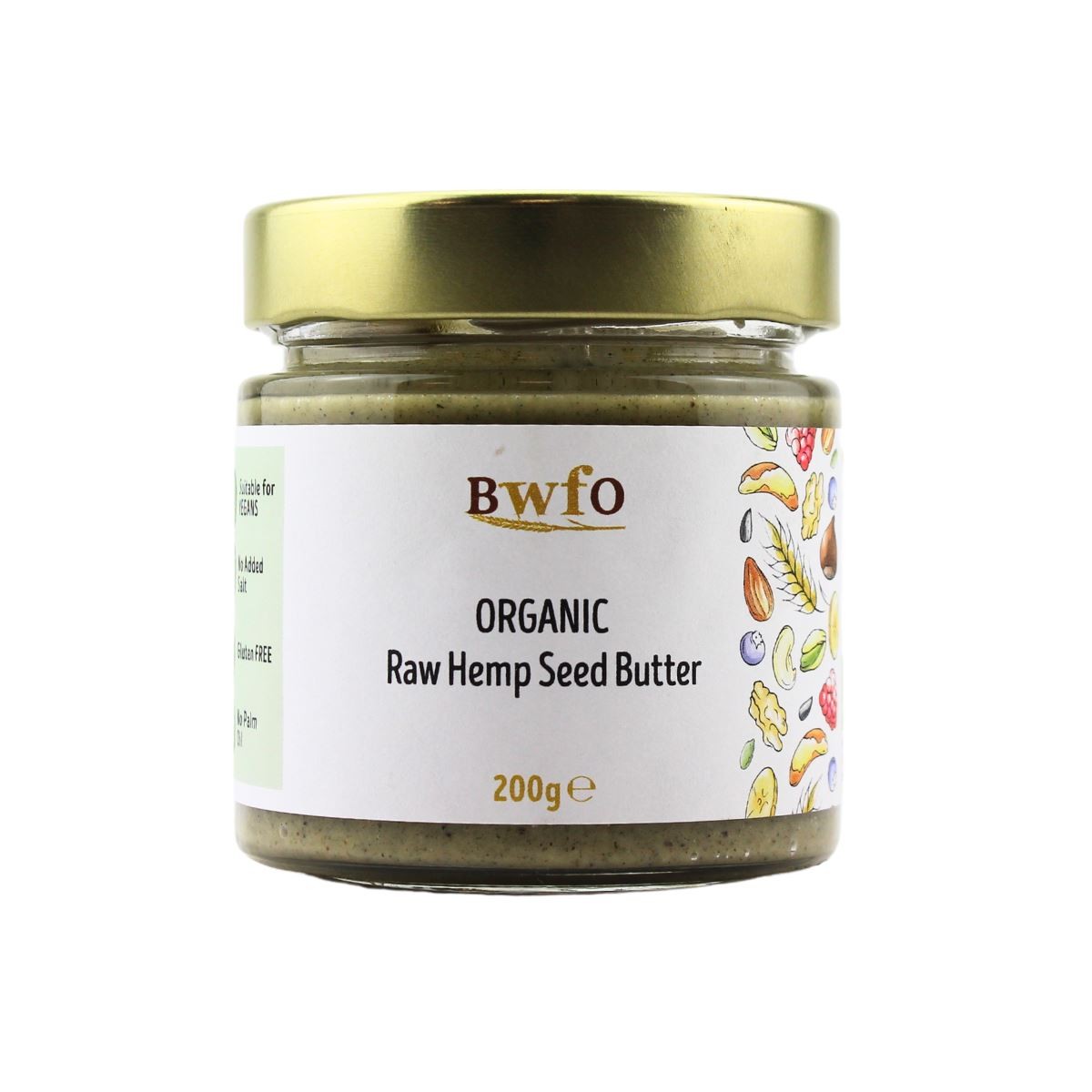 Organic Raw Hemp Seed Butter 6x200g | BWFO | Free UK Mainland P&P