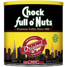 Chock Full o'Nuts Heavenly Coffee Original Medium Roast Ground Coffee Can 30.5 o