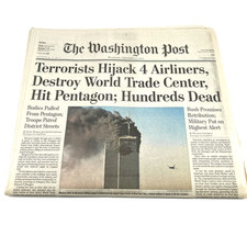 Historic Washington Post 9/11 Issue on September 12 2001 Complete A,B,C,D,E