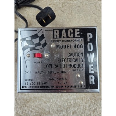Race Power Hobby Transformer Model 400 Vintage Slot Car Train Power Supply
