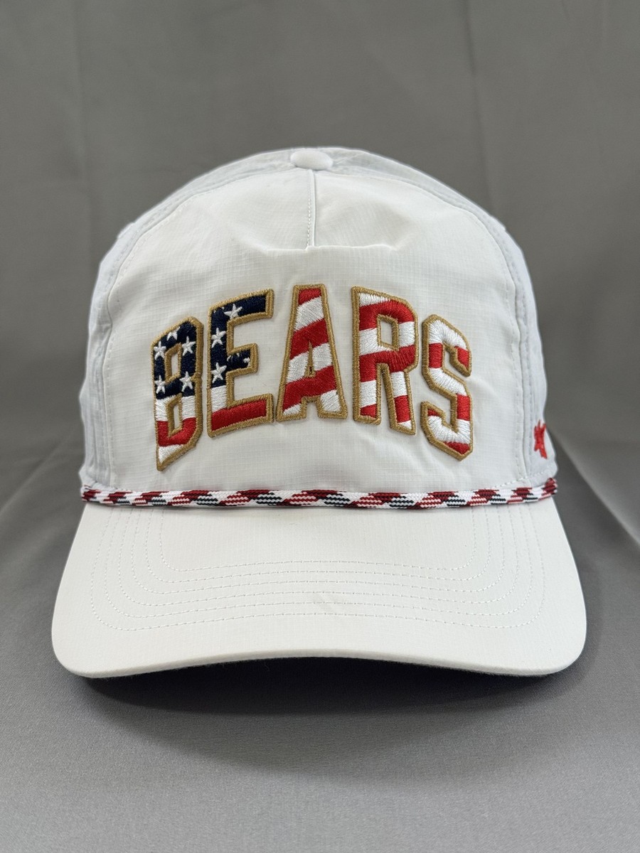 '47 Brand Chicago Bears NFL Patriotic Flag Rope Strapback Hat White