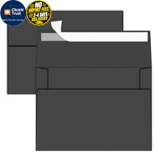 50 Packs Black A7 Envelopes, 5x7 Envelopes for Invitations, 50pack,