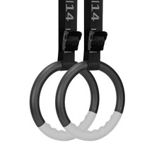 Gymnastic Rings with 15 FT Adjustable Straps Non-Slip Gymnastics Rings Pull U...