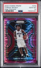 2020 PANINI PRIZM PINK PULSAR #256 TYRESE MAXEY ROOKIE RC 35/42 PSA 10