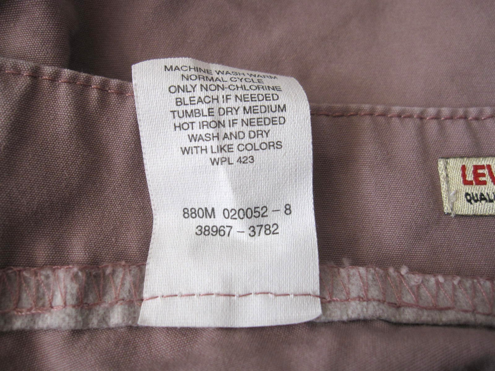 Y2K Vtg Levis Batwing Chino Shorts Comfort Loungewear Minimalist Sz 16 (WP368) thumbnail 7