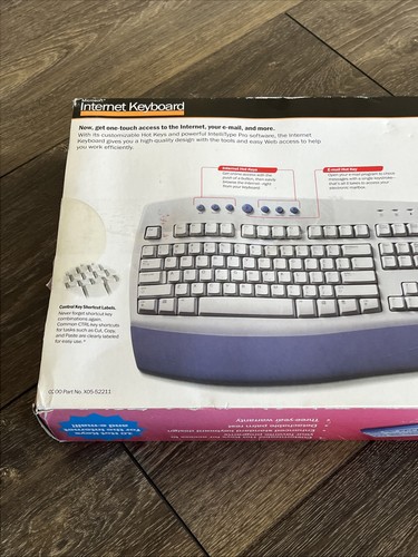 Microsoft Wired Keyboard Detachable Palm Rest Hot Key RT9410 X04-80803 OPEN BOX - Picture 11 of 12