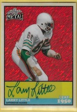 2026 Leaf Metal Red 1950 Larry Little Dolphins HOF Auto 3/4