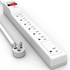 Surge Protector 20FT 980 Joules , Flat Plug Power Strip, Extension Cord with...