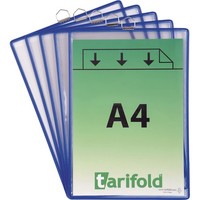 Klarsichttasche PVC Reflexionsfrei DIN A4 Blau 5St./Btl.Tarifold