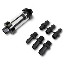 Edelbrock 8750 Fuel Filter Clear View Complete Assembly In-line Gasoline Edelbrock 8750 Fuel Filter Clear View Complete Assembly In-line Gasoline