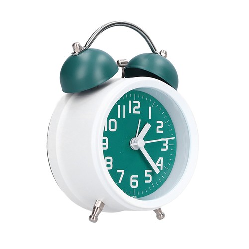 OVAQUIXI Retro Metal Twin Bell Alarm Clock Green 5.1x3.3x2.2 Inches Loud - Zdjęcie 6 z 12