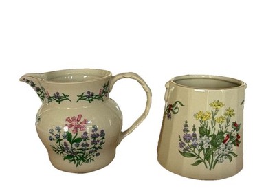 Vintage Lenox Spice Garden pair of planters Floral