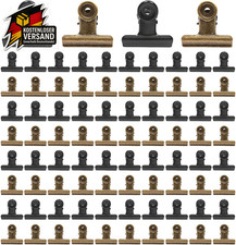 80 Metall-Bulldog-Clips 22 mm Schwarz Bronze f&uuml;r Papier Fotos stark 0-10 mm