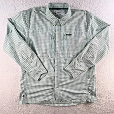 Simms Guide Series Insect Shield Men's Fishing Hiking Button Up Shirt Size Large