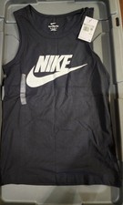 NWT Nike Men  s Sportswear Icon Futura Tank top. Sz Extra Small  Black. AR4991