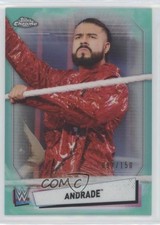 2021 Topps Chrome WWE Aqua Refractor 92/150 Andrade Cien Almas Andrade #4 e6p