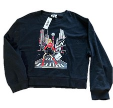DKNY New York City Sweatshirt Women s Sz L New Black Graphic NYC Long sleeve 89