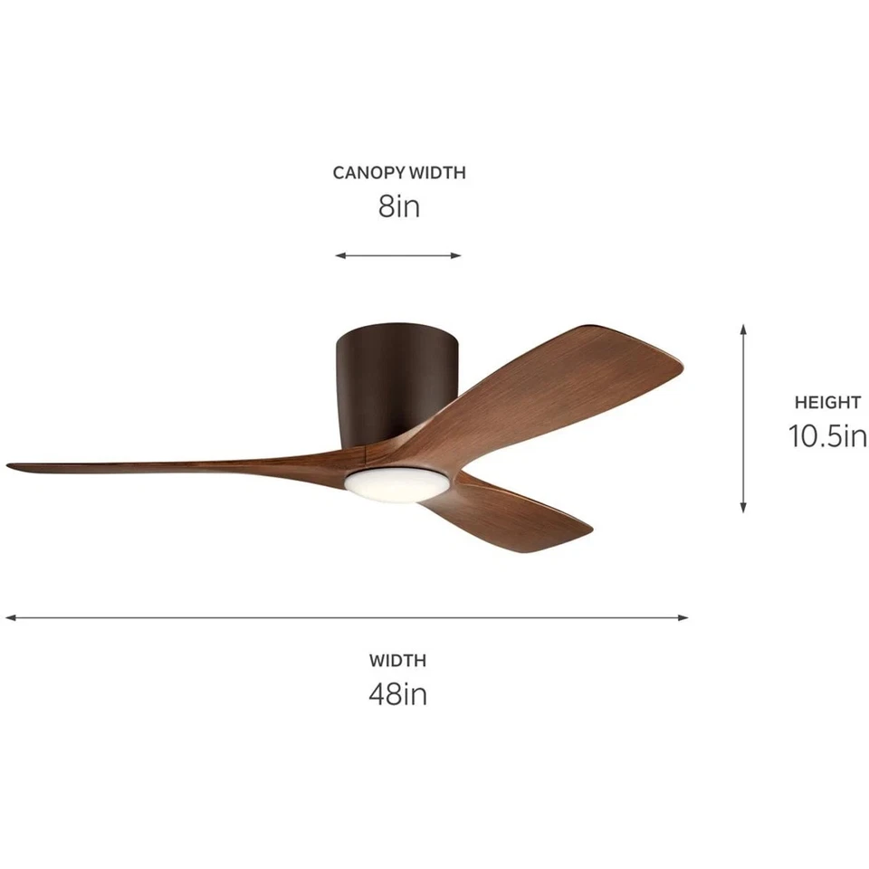 Kichler Lighting 300032SNB Volos Indoor Ceiling Fan Satin Natural Bronze - Image 2 of 2