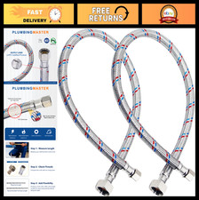 36" Faucet Hose Connector 3/8" Comp x 1/2" FIP Braided Stainless Steel Water Sup