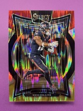 Nico Collins -2024 Panini Select -Red & Yellow Shock Prizm #86 -Texans