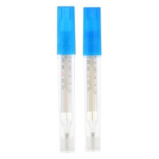2Pc Glass Oral Thermometer for Adults - Fast Armpit Fever Reading Indicator