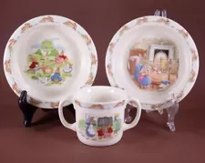 Royal Doulton Bunnykins Children's Cereal Bowls & Double Handled Mug