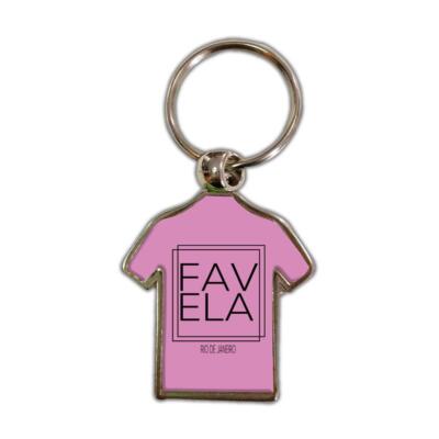 FAVELA Rio de Janeiro : Gift Shirt Keychain Square Modern Minimalist Font