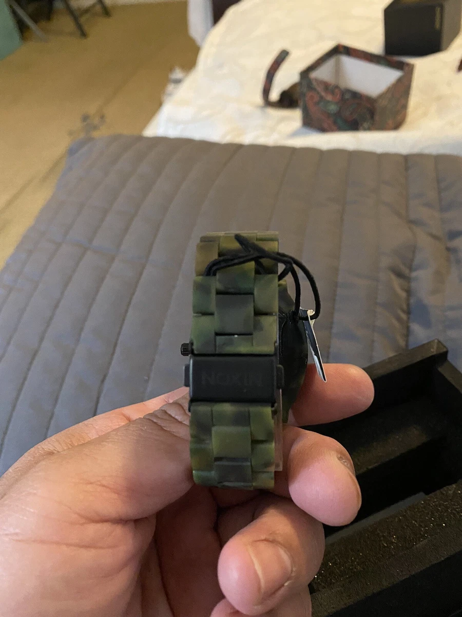 Nixon time shop teller camo watch