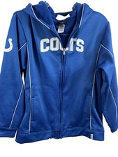 Reebok NFL Indianapolis Colts Youth Zip Up Hoodie Blue Size Large 14/16