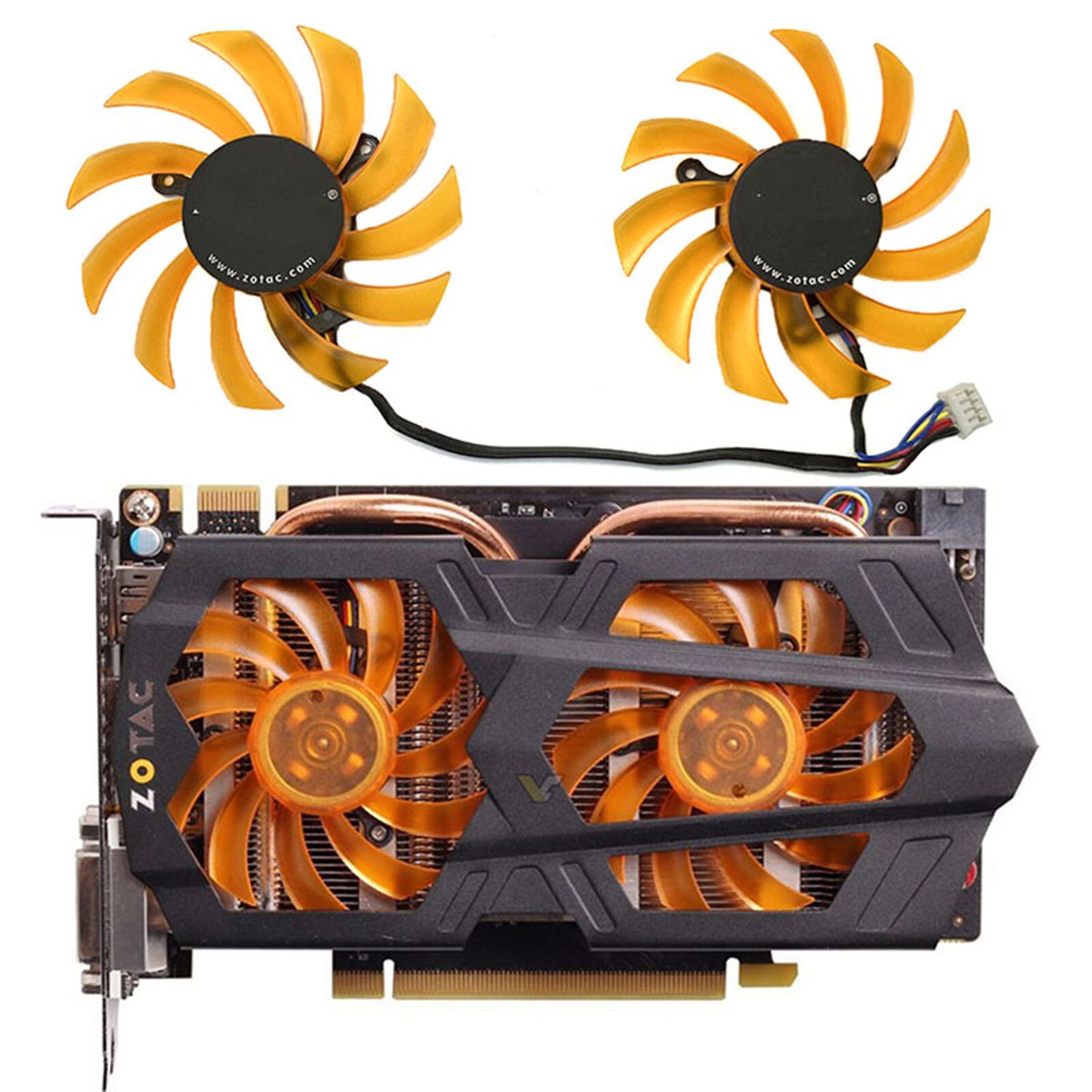 Gtx 650 Ti Zotac 970 Fan Replacement 2Pcs Graphics Card Cooling