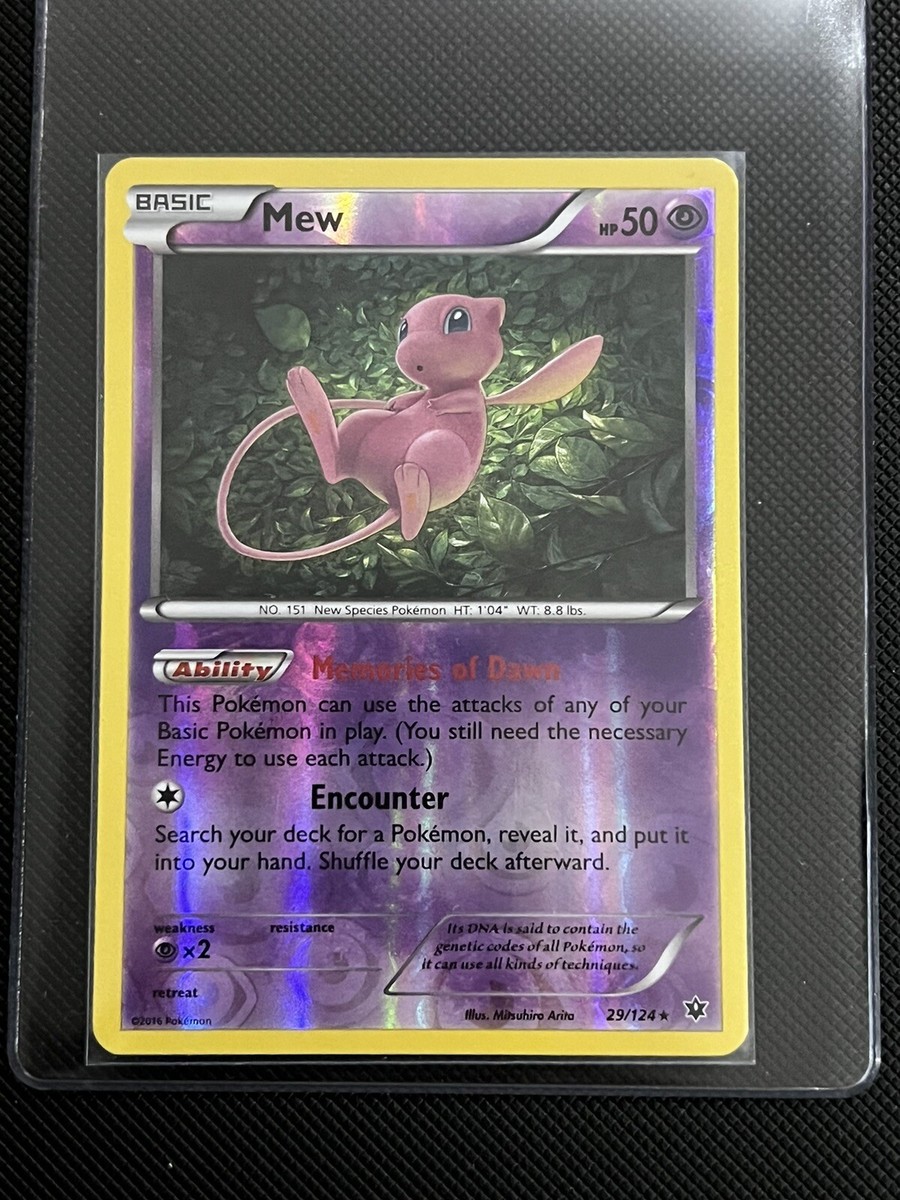 Mew 29/124 XY Fates Collide Reverse Holo Rare Pokemon Card