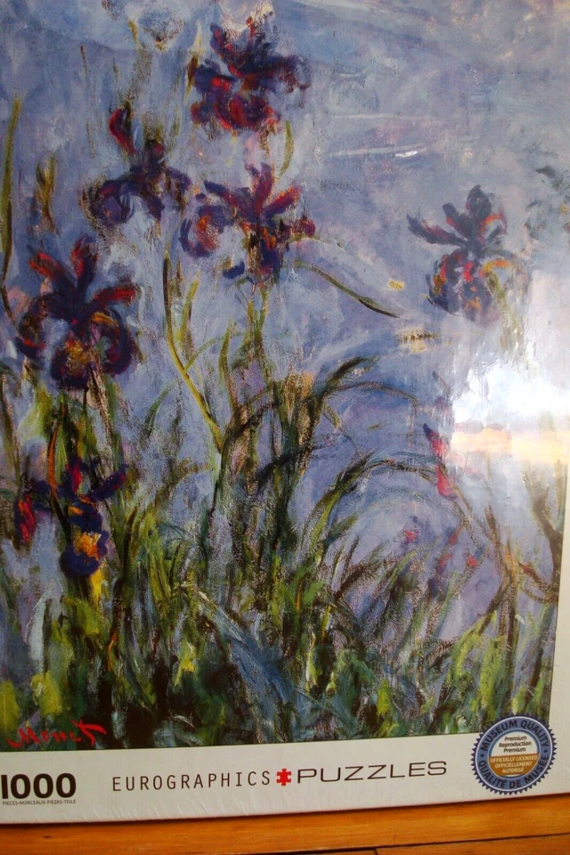 NEW Eurographics 1000 PC Jigsaw Puzzle Iris Irises Claude Monet 19x27" FINE ART - Image 3 of 4