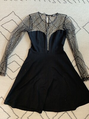 Motel Dress Urban Outfitters Sparkel Black Longsleeve Polkadot Gold Medium | eBay Motel Dress Urban Outfitters Sparkel Black Longsleeve Polkadot Gold Medium | eBay