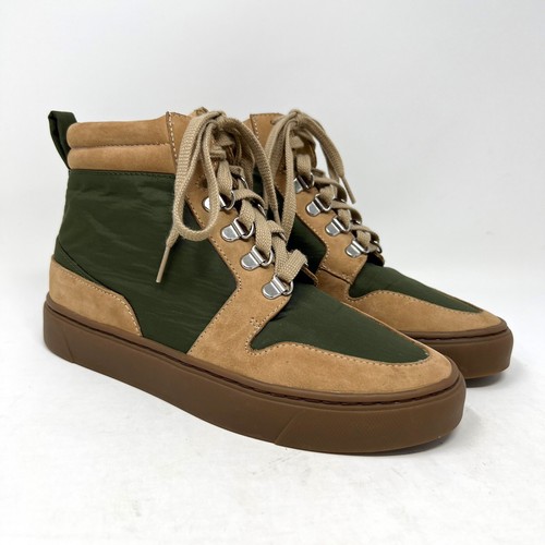 Nisolo Reina Shoes Sneaker Tan Leather Lace Up High Top Vibram Women’s