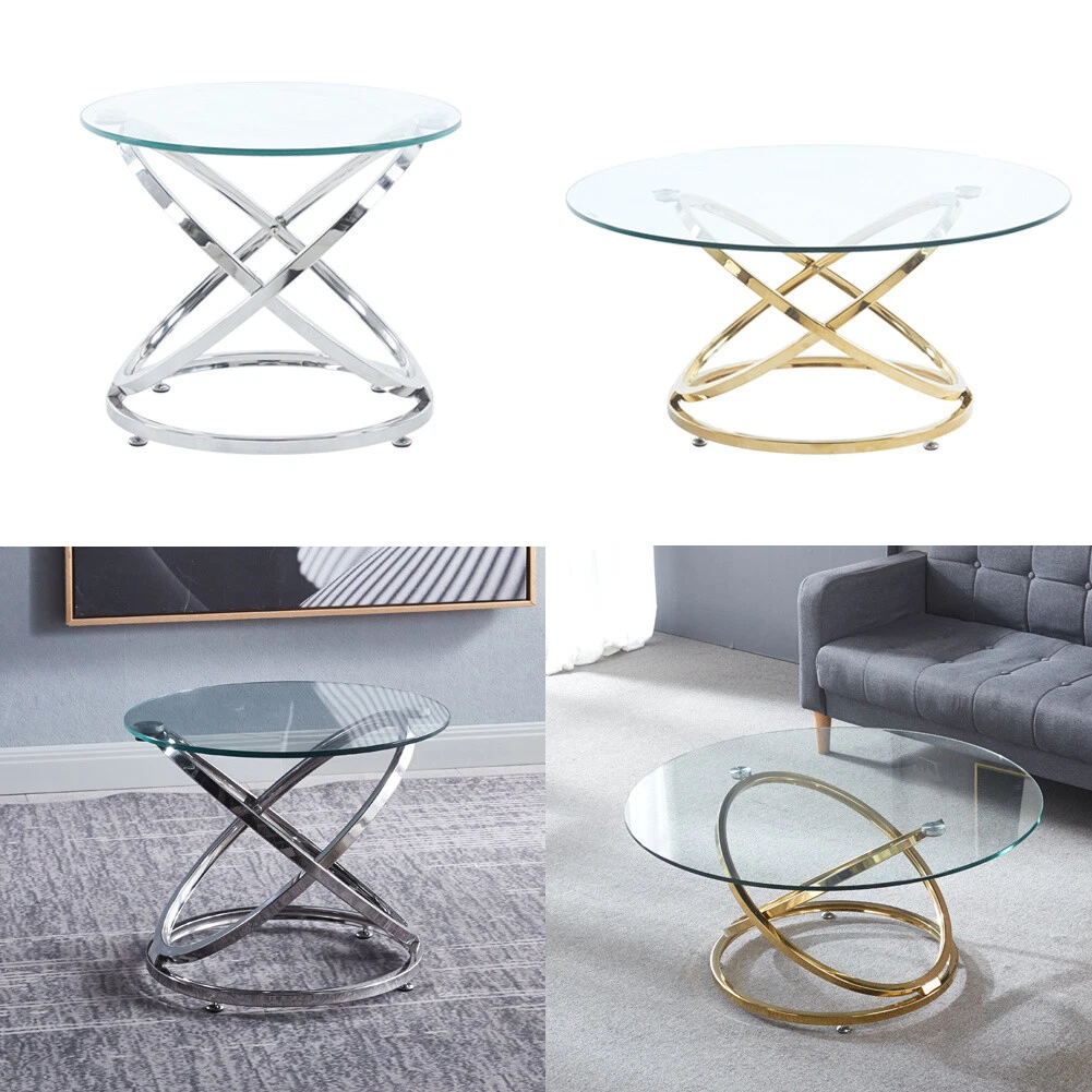 Gold glass sale corner desk
