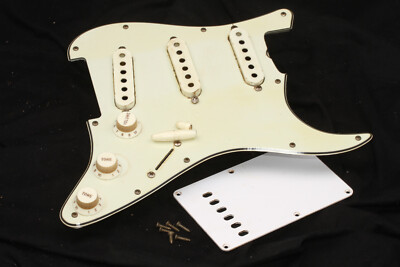 Smoked style Aged 62' style Strat  Green Guard Assembly with Real Nylon Parts