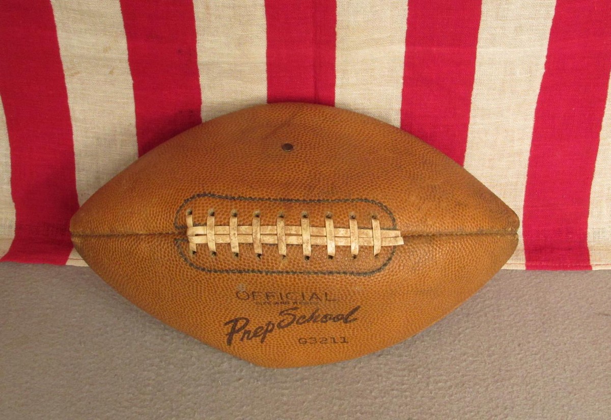 Vintage Prep School Leather Official Football w/ Laces G3211 Model