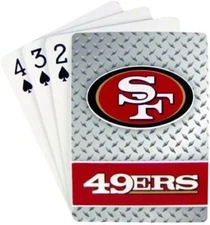 San Francisco 49ers Diamond Plate Design Playing Cards – Standard Deck
