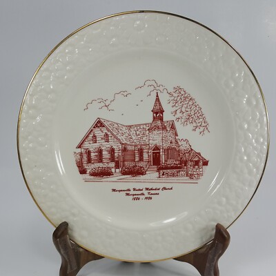Morganville United Methodist Church Commemorative Plate Morganville Kansas UHH8P